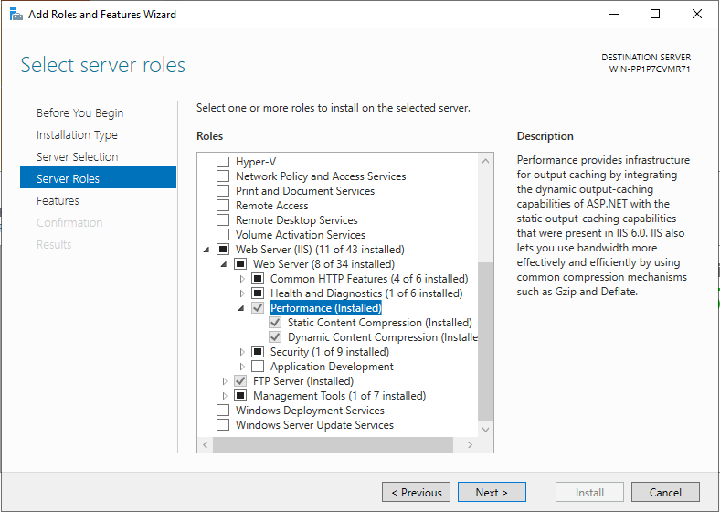 Enable Dynamic Content Compression